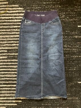 Inherit Maternity Skirt EUC Maxi 6 / 7 Small Womens Modest Denim Skirt Outlet